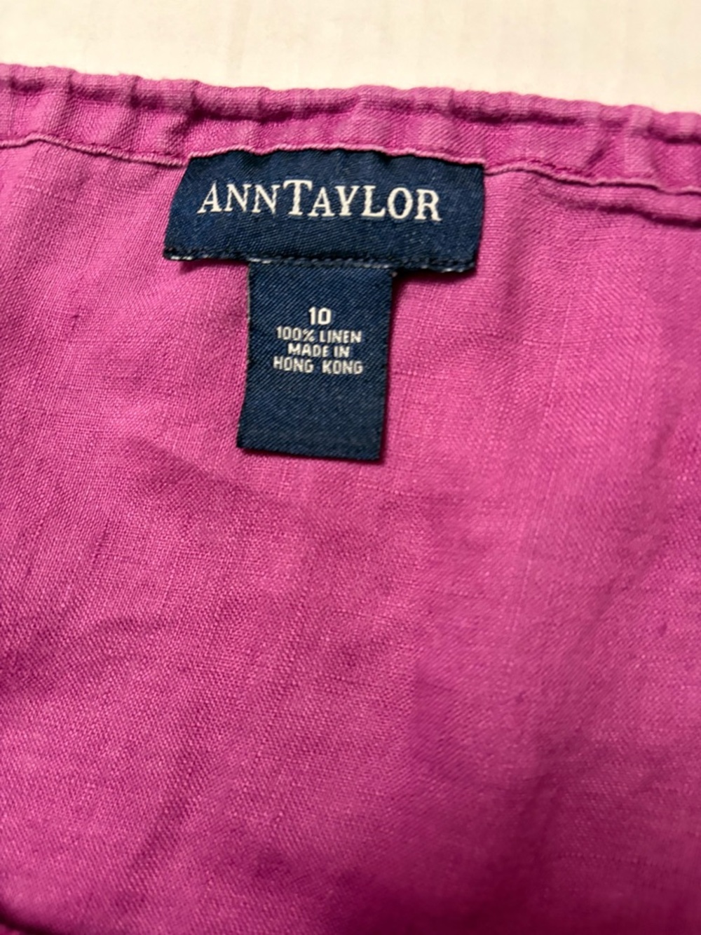 Ann Taylor LOFT Linen Midi Skirt Drawstring Waist Pockets Panel Stitch sz 10 - Picture 8 of 11